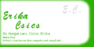 erika csics business card